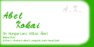 abel kokai business card
