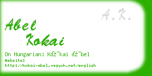 abel kokai business card